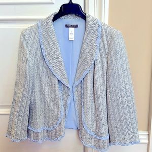 Sigrid Olsen Collection Tweed Ruffled Blazer, Size 16